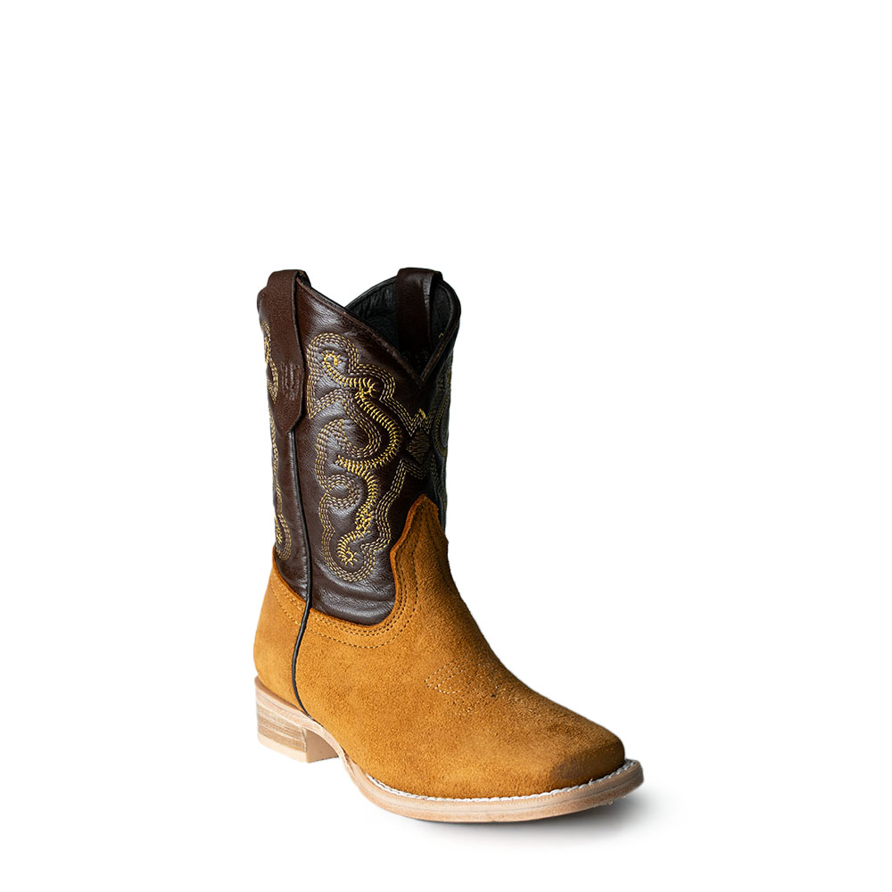 Bota Caballo Dorado Gamuza Miel Niño – 0318