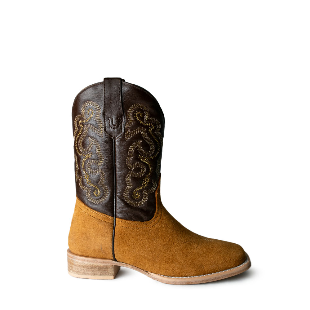 Bota Caballo Dorado Gamuza Miel Joven – 0318