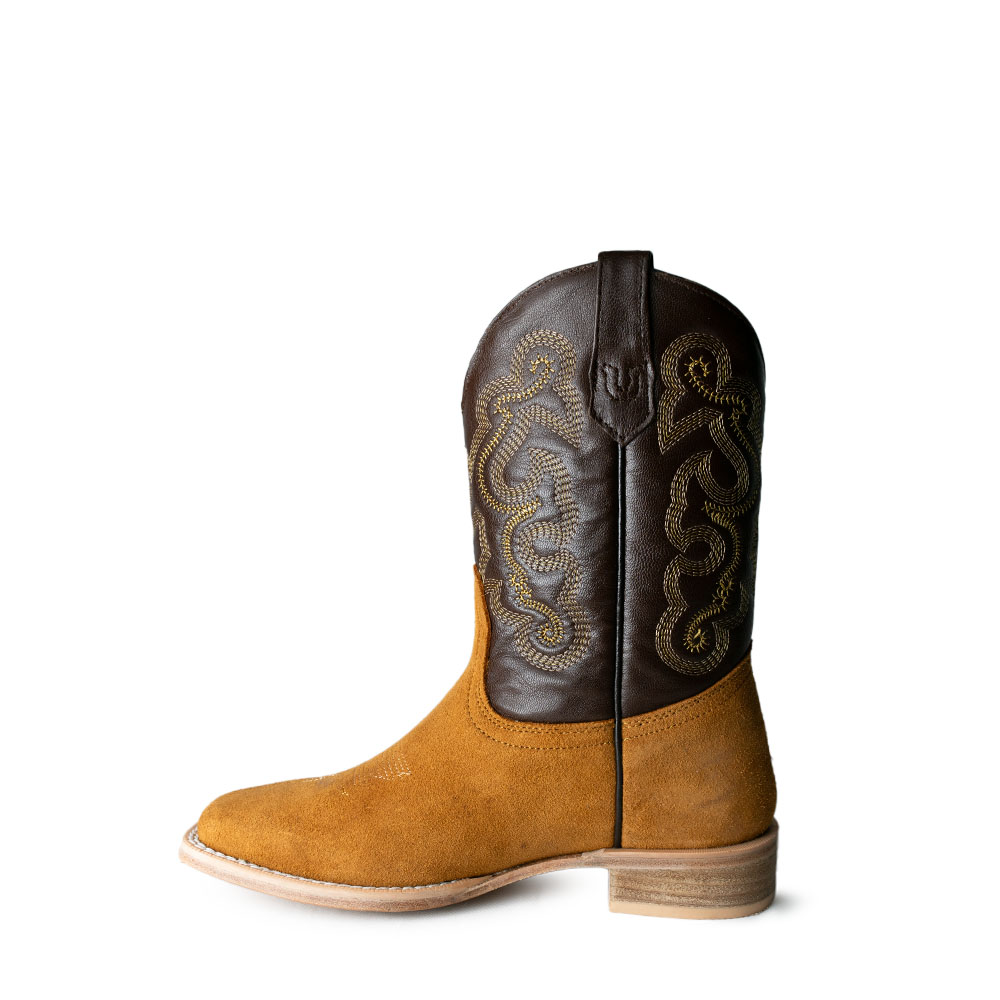 Bota Caballo Dorado Gamuza Miel Joven – 0318