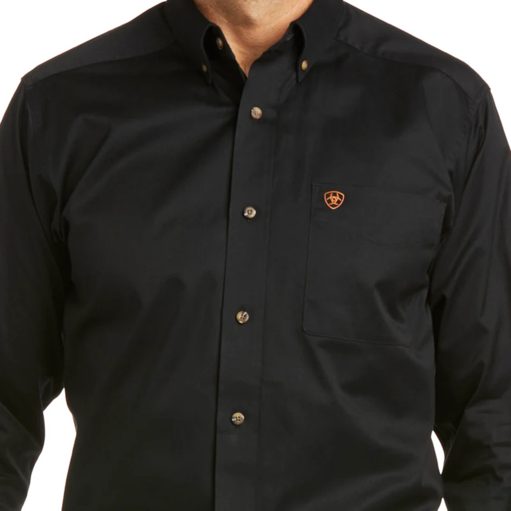 Camisa Ariat Solid Twill Negro - 10034229