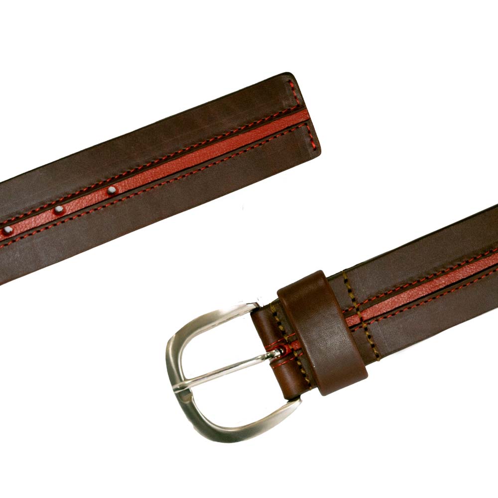 Cinto O'farrell en Piel de Bovino Café Chocolate - 1008