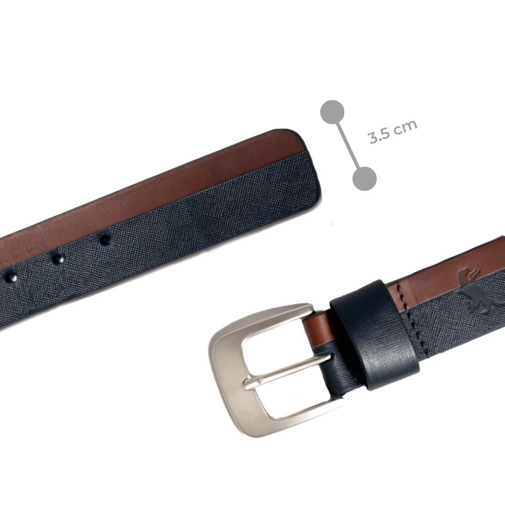 Cinto O'farrell en Piel de Bovino Café y Negro - 1042