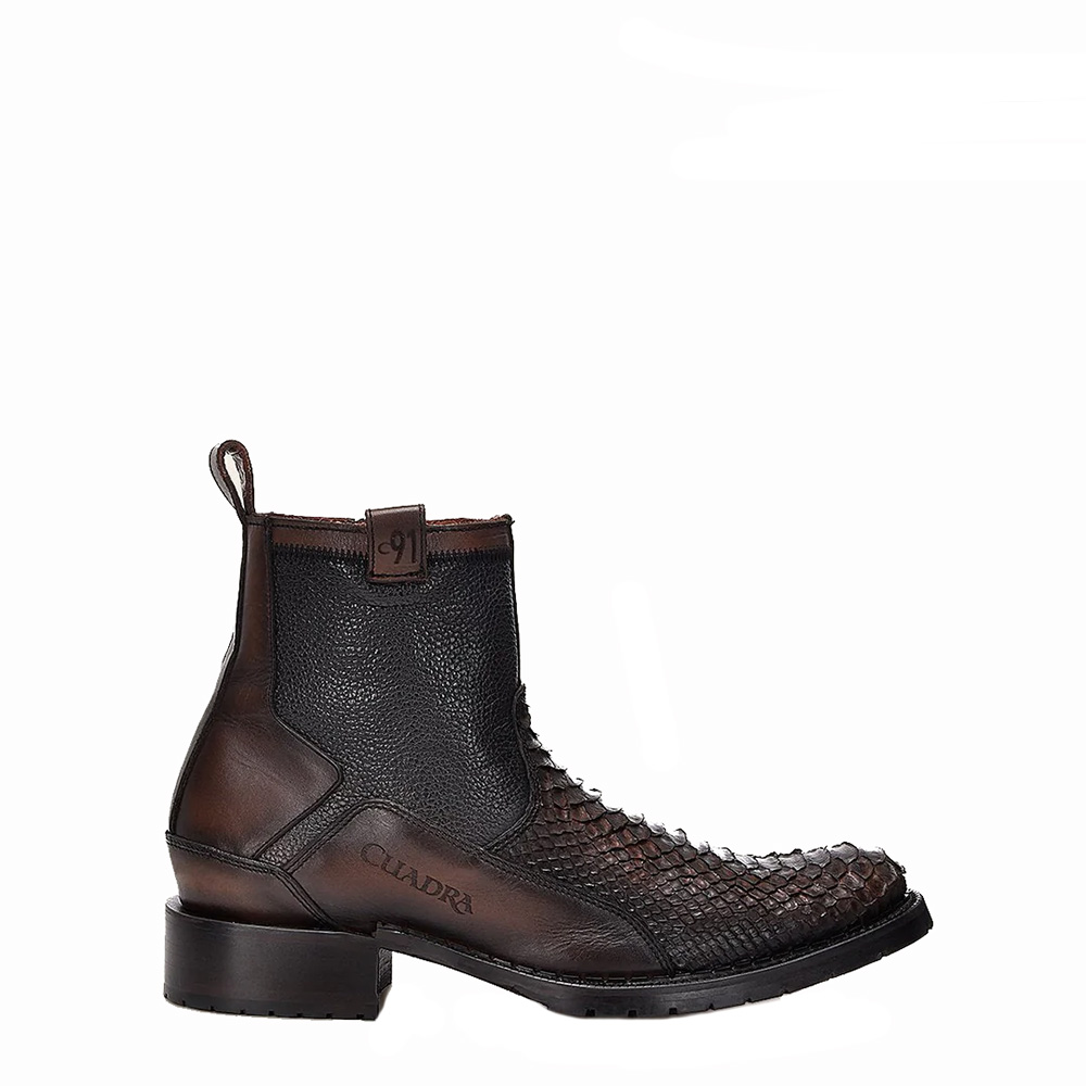 Botín Cuadra en Piel Genuina de Pitón - 2T50PH