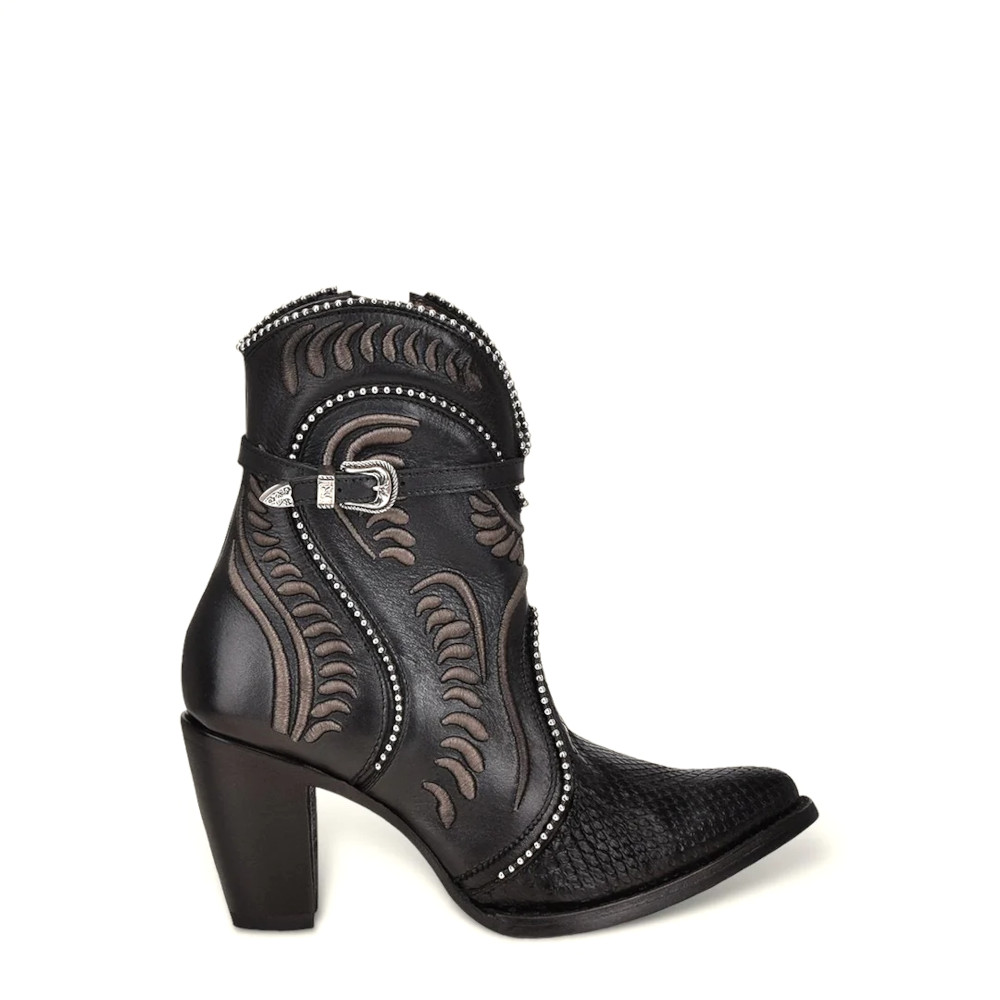 Botín Cuadra Piel Genuina de Pitón - 3F59PH