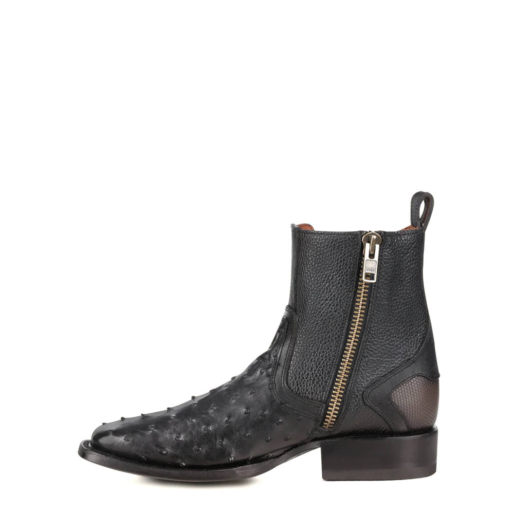 Botín Cuadra Piel Genuina de Avestruz - 3Z2MA1