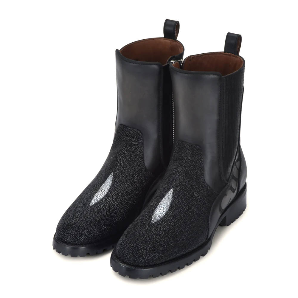 Botín Cuadra Piel Genuina de Mantarraya - 4O08MA