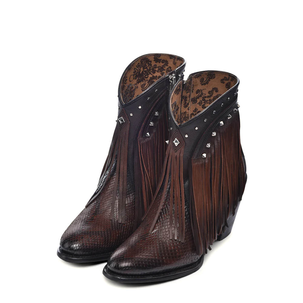 Botín Cuadra en Piel Genuina de Pitón - 4V09PH