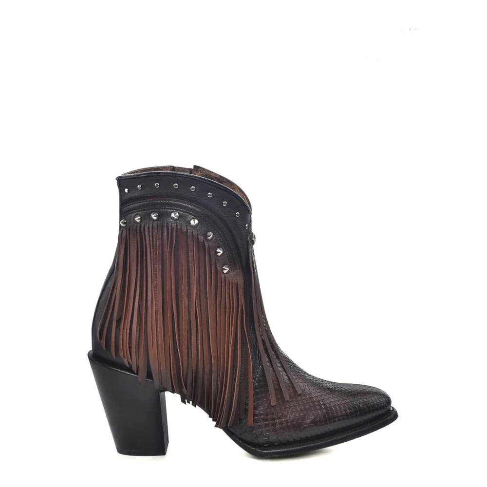 Botín Cuadra en Piel Genuina de Pitón - 4V09PH