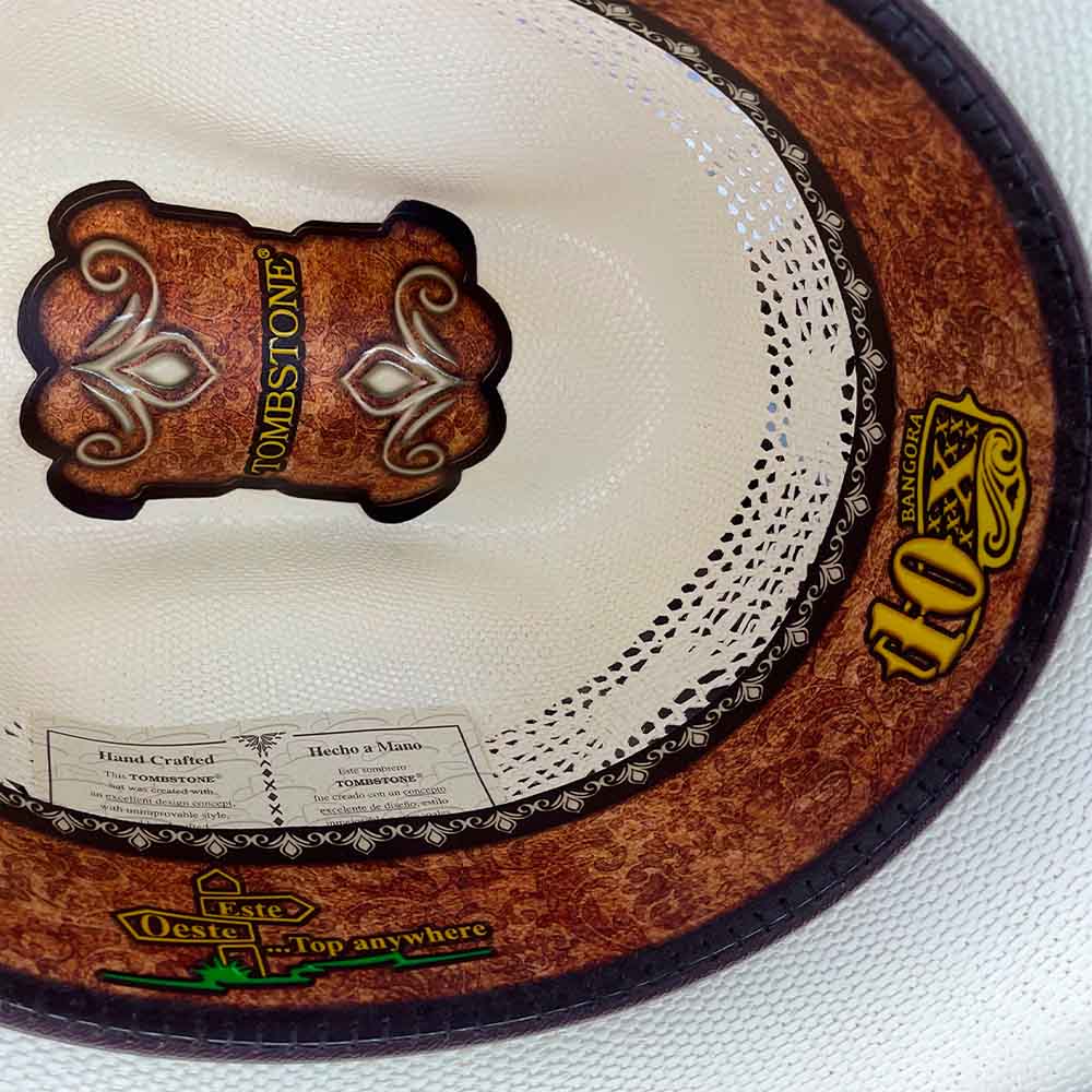 Sombrero Tombstone Este-Oeste Natural Bangora 10x