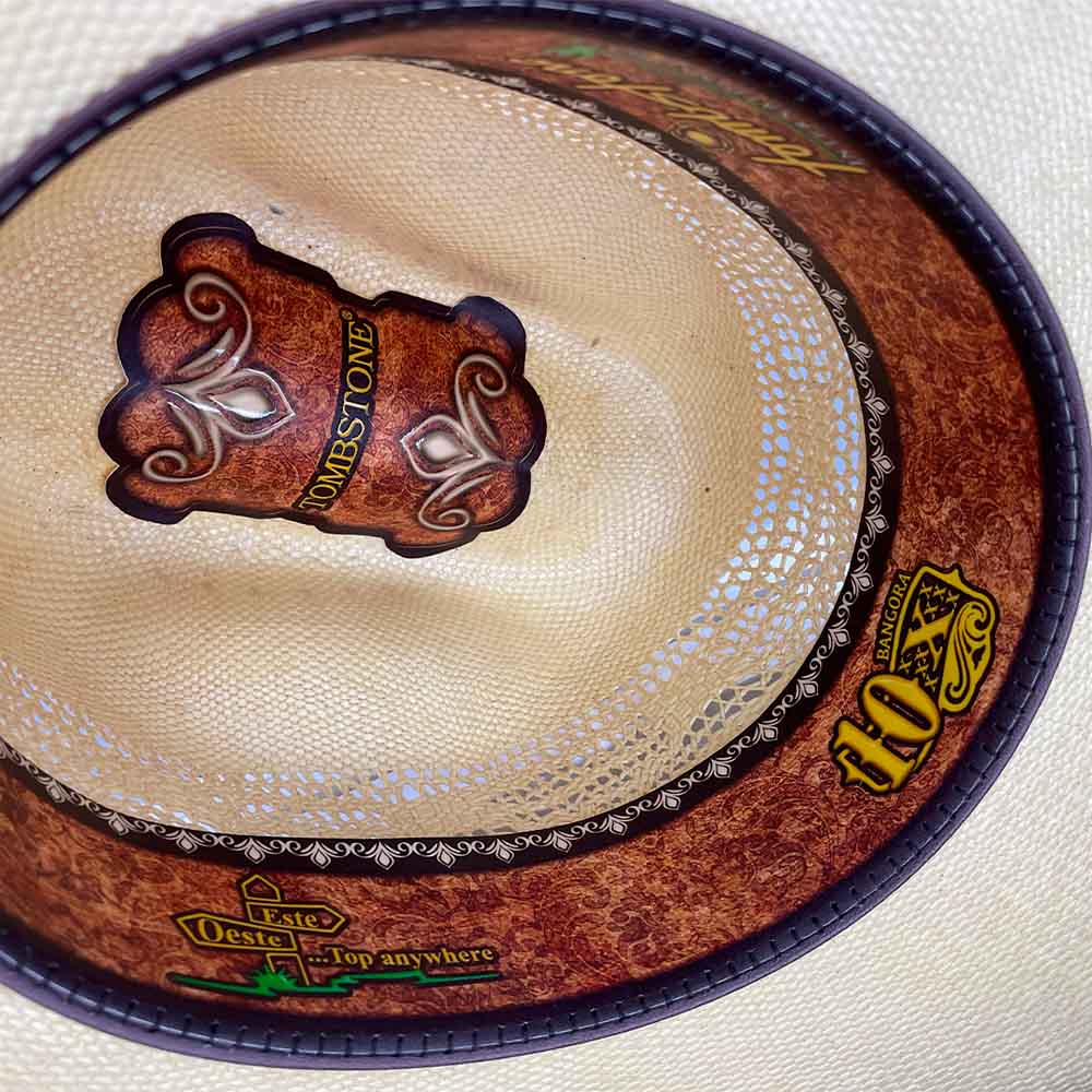 Sombrero Tombstone Este-Oeste Paja Bangora 10x