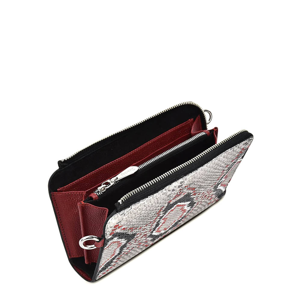 Billetera Cuadra en Piel Genuina de Pitón - BD229PI