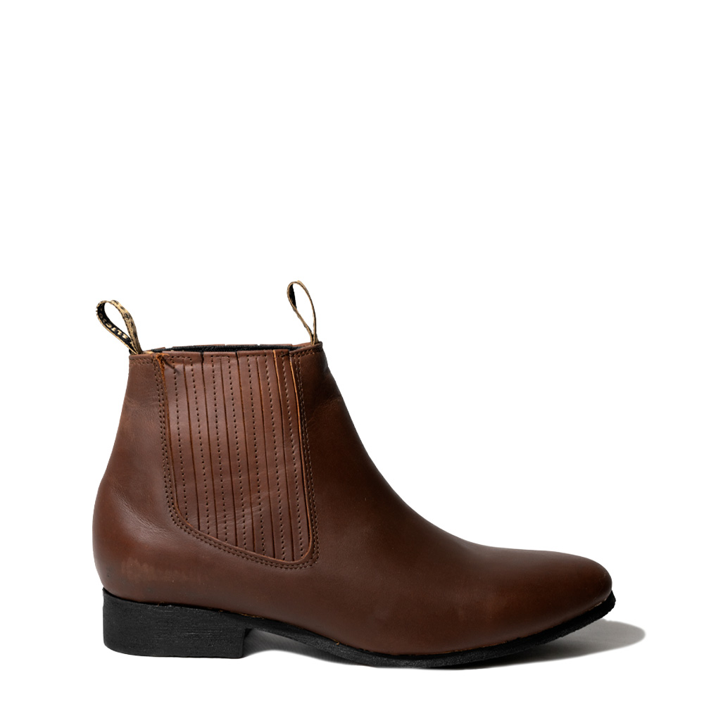 Botín Prieto Zig-Zag Crazy Piel Café