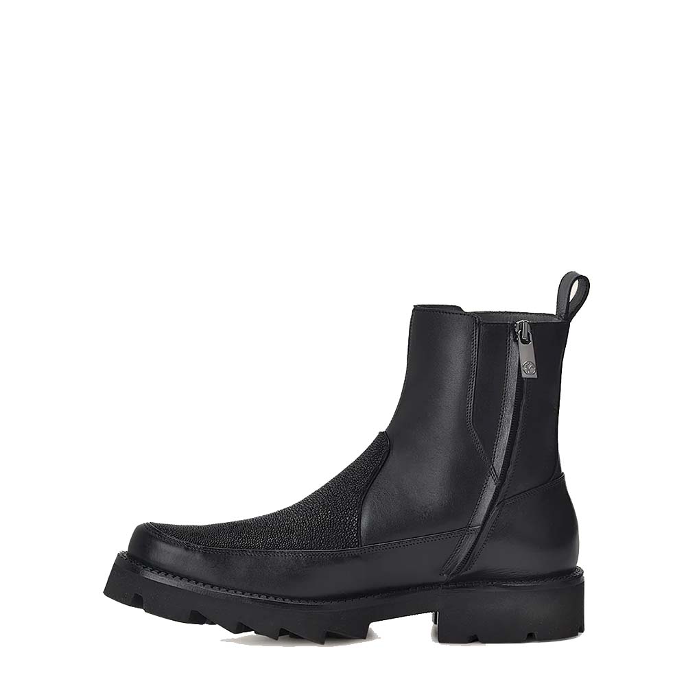 Botín Cuadra Piel Genuina de Mantarraya - G97MTTS