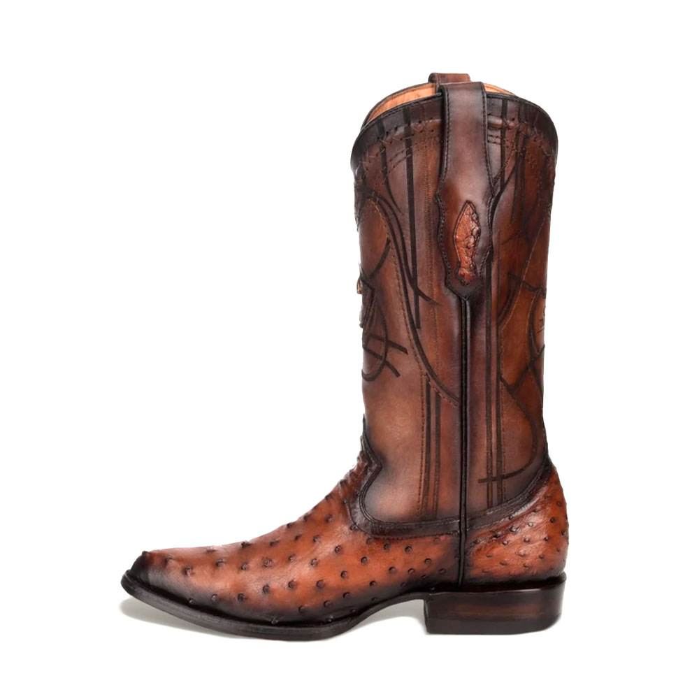 Bota Cuadra en Piel Genuina de Avestruz - 2C1NA1