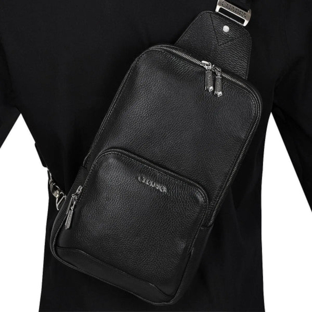 Bandolera Cuadra en Piel Genuina de Venado - BO462VE