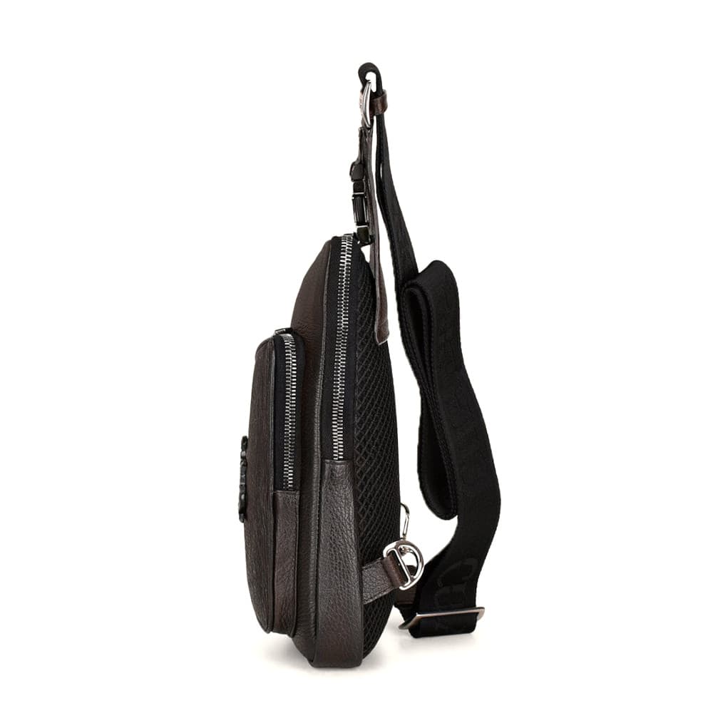 Bandolera Cuadra en Piel Genuina de Tibur?n - BOC15TI