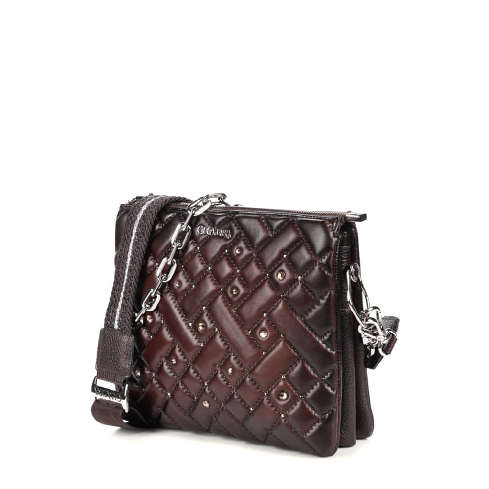Bolsa Crossbody Cuadra en Piel Genuina - BOD1XCO