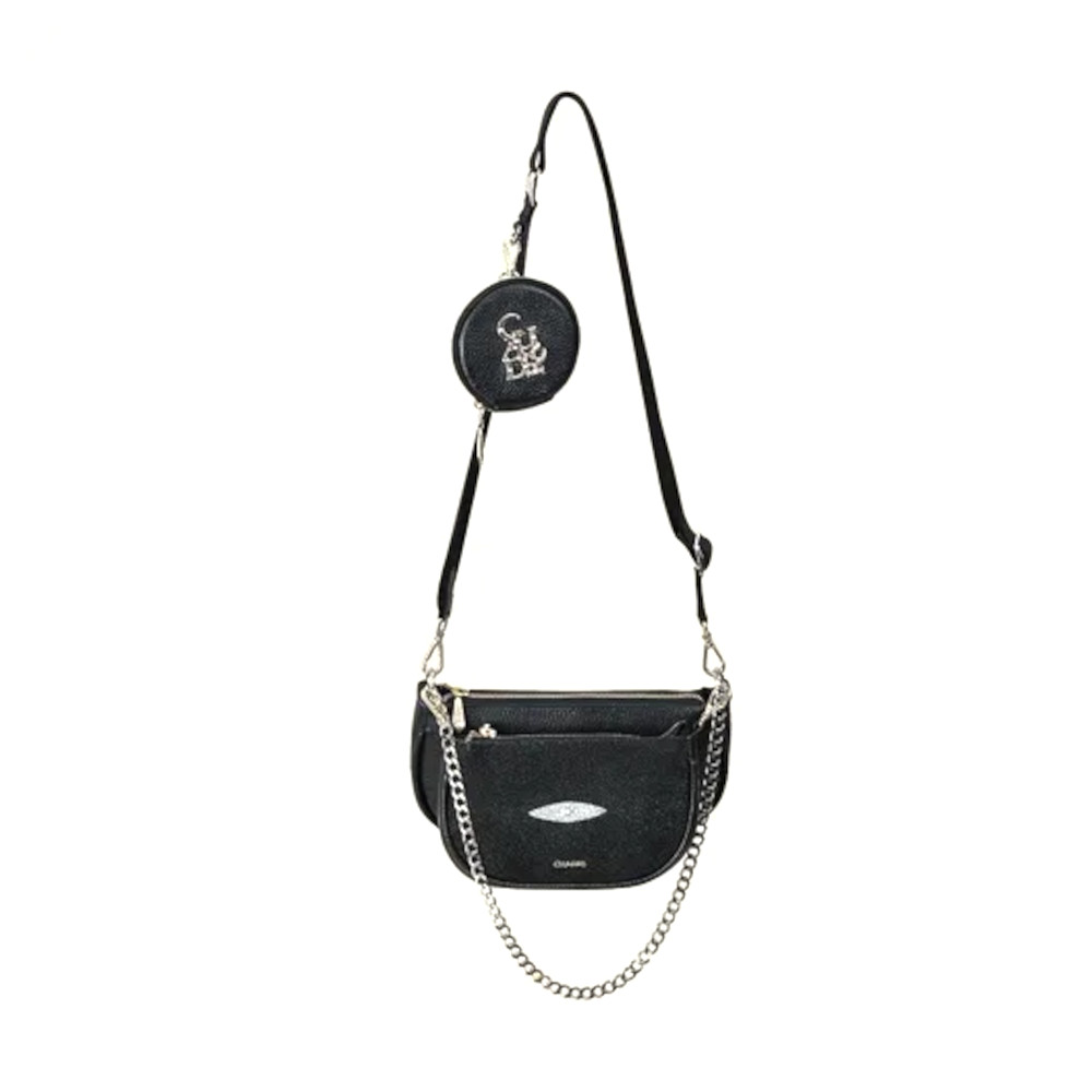 Bolsa Cuadra en Piel Genuina de Mantarraya - BOD66MA