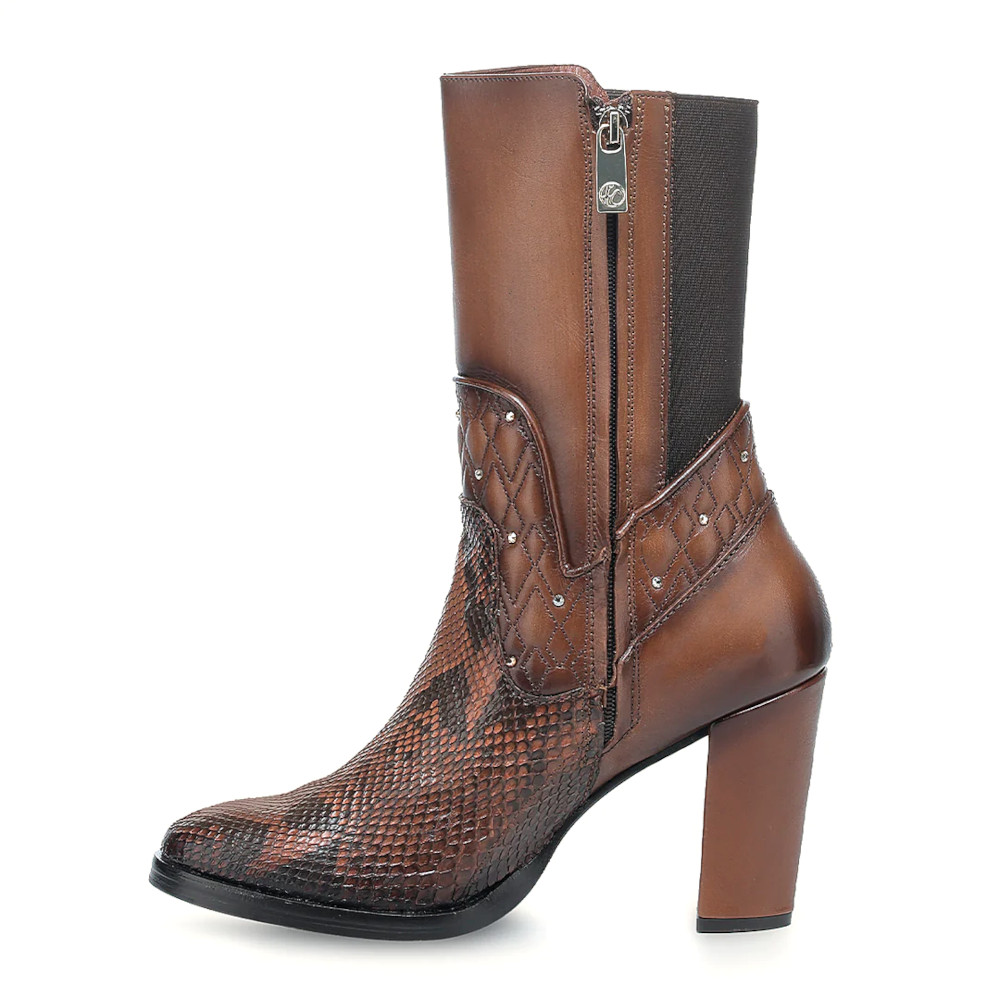 Botín F. Cuadra Piel Genuina de Pitón - T43PBRN