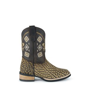 Bota Caballo Dorado Cuello Toro Americano Paja Niña – 0318