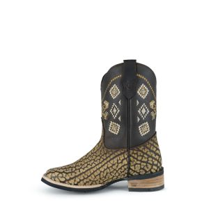 Bota Caballo Dorado Cuello Toro Americano Paja Niña – 0318