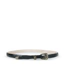 Toquilla Grabada con Herrajes Piel Genuina de Avestruz