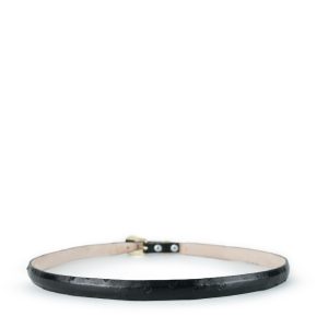 Toquilla Grabada con Herrajes Piel Genuina de Avestruz