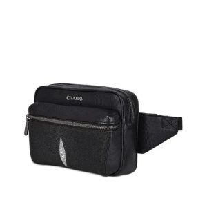 Cangurera Cuadra Piel Genuina de Mantarraya - BO456MA