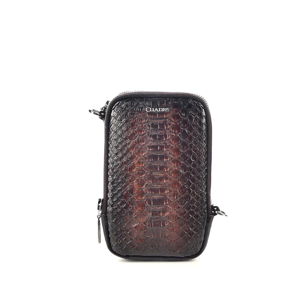 Porta Celular Cuadra Piel Genuina de Pitón - BOC05PH