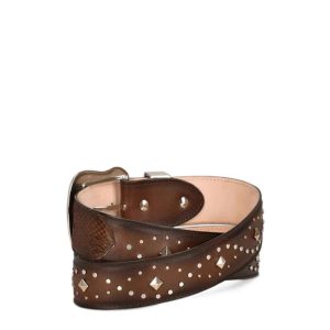 Cinto Cuadra en Piel Genuina de Pitón - CDA06PI