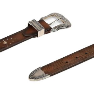 Cinto Cuadra en Piel Genuina de Pitón - CDA06PI