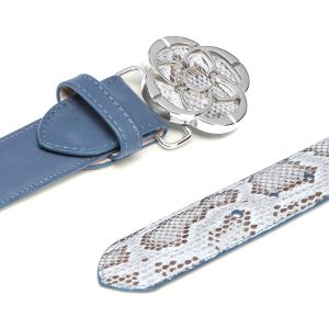 Cinto Cuadra en Piel Genuina de Pitón - CDA32PM