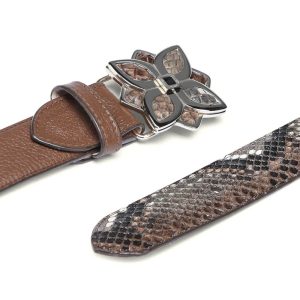Cinto Cuadra en Piel Genuina de Pitón - CDA36PH