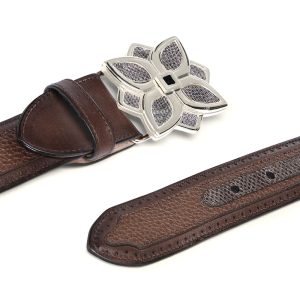 Cinto Cuadra en Piel Genuina de Carunga - CDA39KA