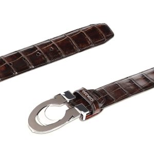 Cinto Cuadra en Piel Genuina de Alligator - CS563AL