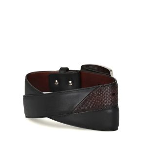 Cinto Cuadra en Piel Genuina de Pitón - CV496PH