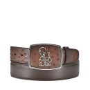 Cinto Cuadra en Piel Genuina de Avestruz - CV501A1