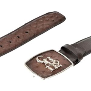 Cinto Cuadra en Piel Genuina de Avestruz - CV501A1
