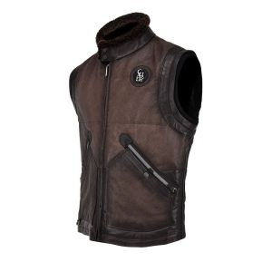 Chaleco Cuadra en Piel Genuina - H350BOB