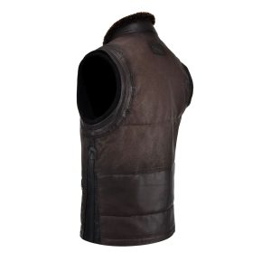 Chaleco Cuadra en Piel Genuina - H350BOB