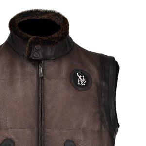 Chaleco Cuadra en Piel Genuina - H350BOB