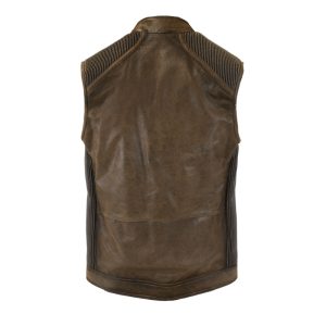 Chaleco Cuadra en Piel Genuina - H376BOB