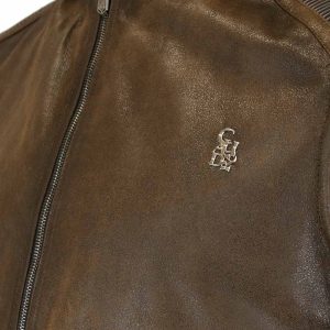 Chaleco Cuadra en Piel Genuina - H376BOB