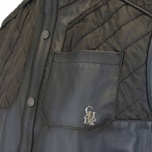 Chaleco Cuadra en Piel Genuina - H379BOB