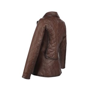 Chamarra Cuadra en Piel Genuina - M347BOB