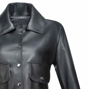 Chamarra Cuadra en Piel Genuina - M359BOB