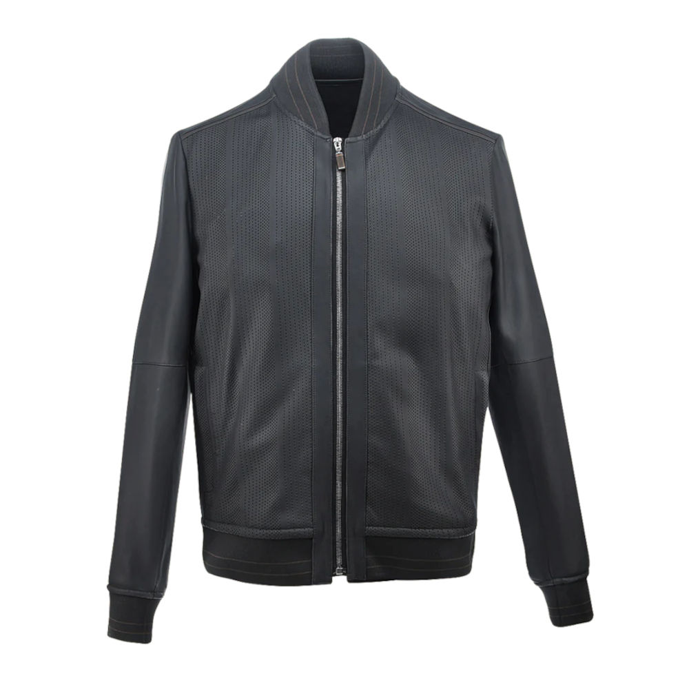 Chamarra Cuadra en Piel Genuina - H372BOB