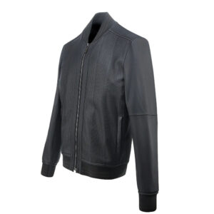 Chamarra Cuadra en Piel Genuina - H372BOB