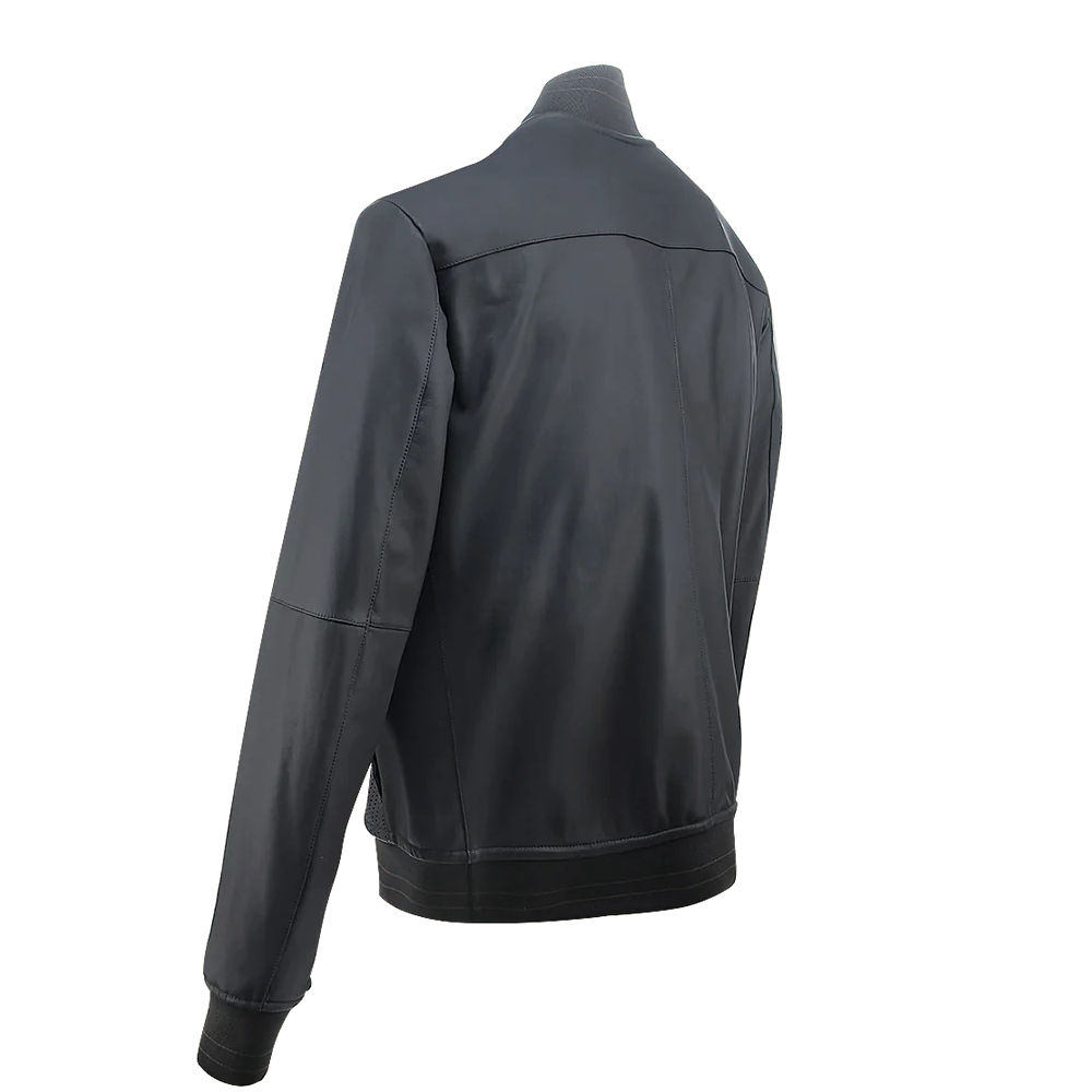 Chamarra Cuadra en Piel Genuina - H372BOB