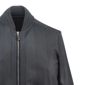 Chamarra Cuadra en Piel Genuina - H372BOB